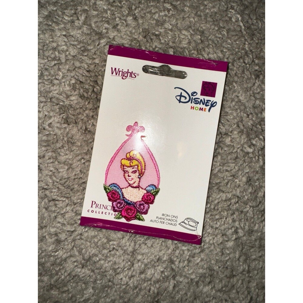 Disney patch sew on HTF iron on Cinderella pink small